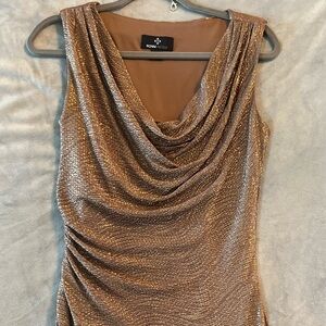 Ronni Nicole Sleeveless Gold Dress Bodycon cocktail wedding holiday banquet